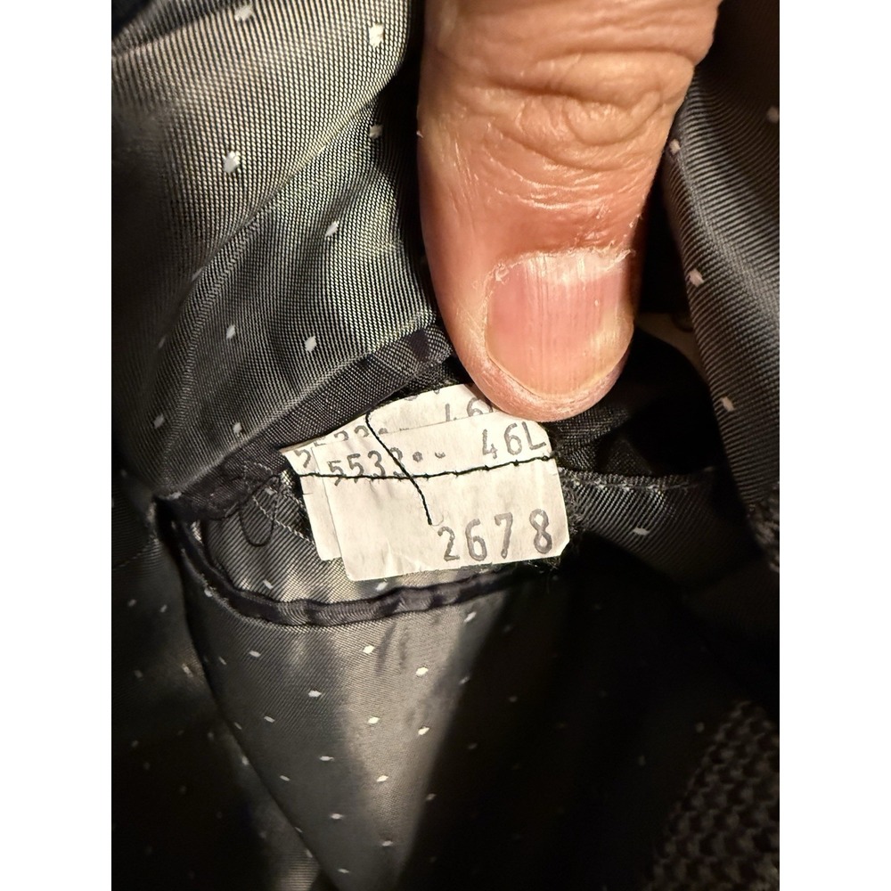 Tommy Hilfiger 46L Blazer Black White Houndstooth Sports Coat 2 Button Classic - Picture 6 of 11